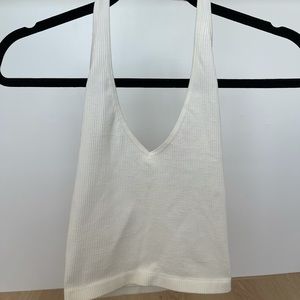 Urban Outfitters White Cropped Halter top